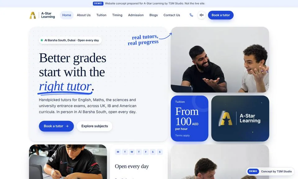 The A-Star Learning demo